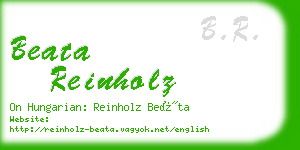 beata reinholz business card